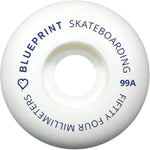 Blueprint - Mini Heart Navy Skateboard Wheels Side View