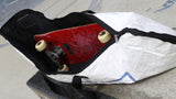 Skatebag with zip add-on with a skateboard inside.