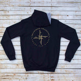 Holystoked Apparel -  logo hoodie from rear view.
